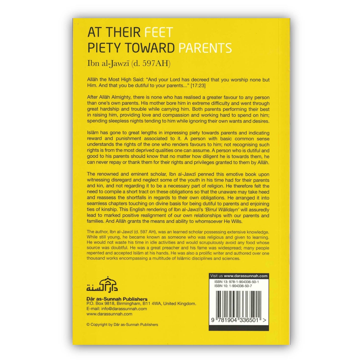 At Their Feet Piety Towards Parents By Ibn al-Jawzi
