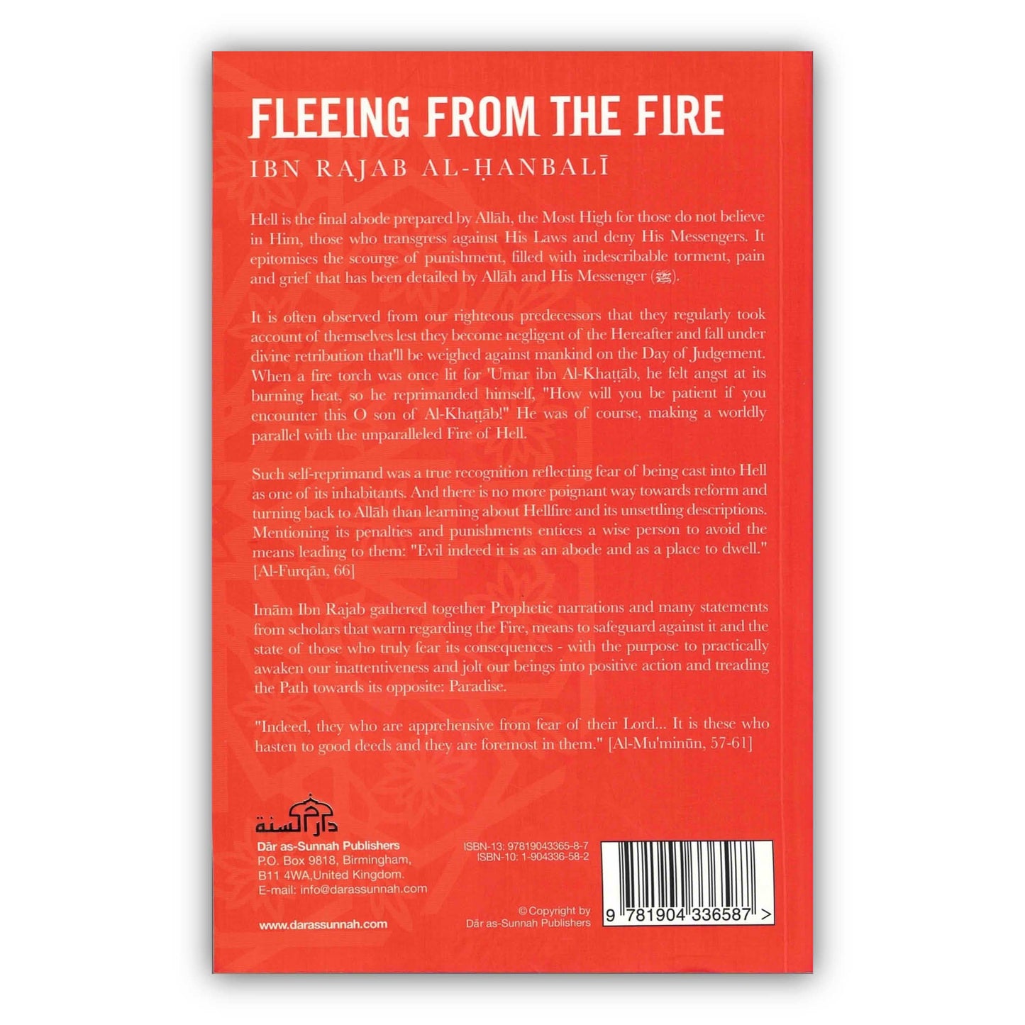 Fleeing From The Fire By Ibn Rajab Al Hanbli