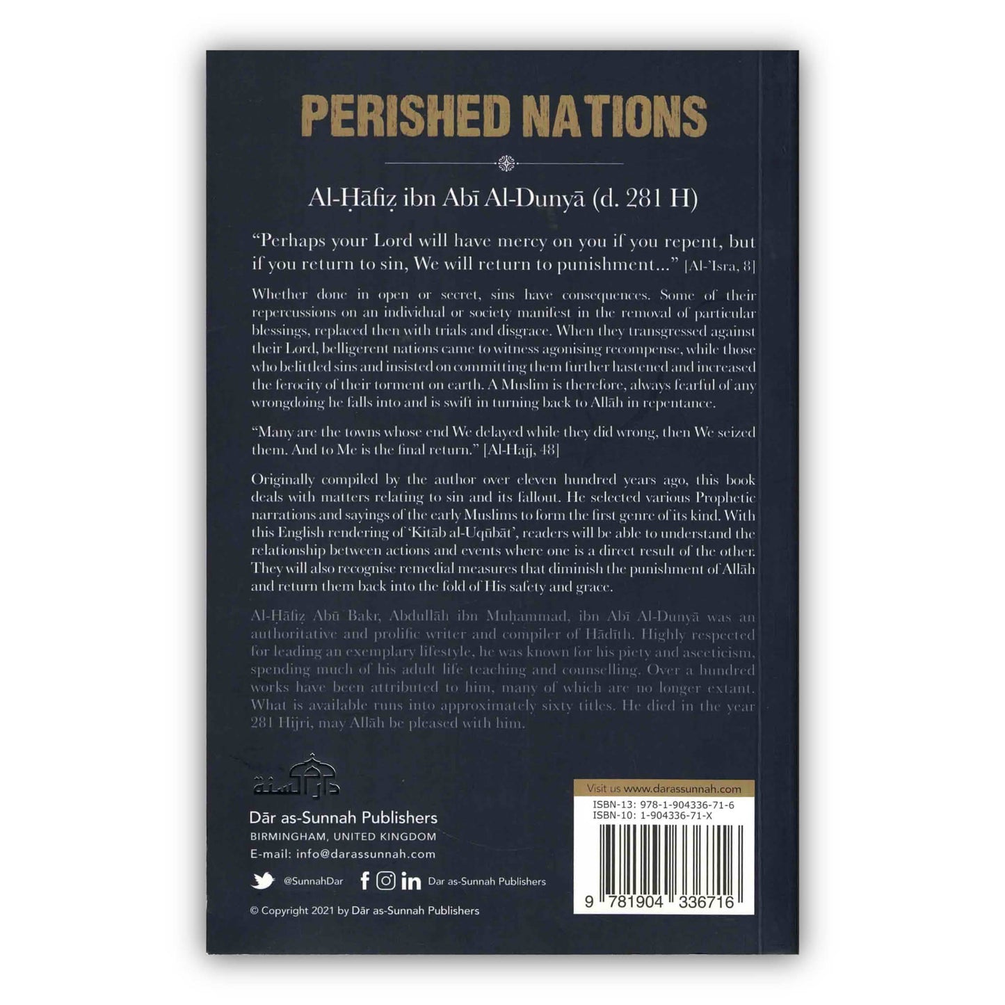 Perished Nations- Book of Penalties By Al-Hafiz Ibn Abi Al-Dunya
